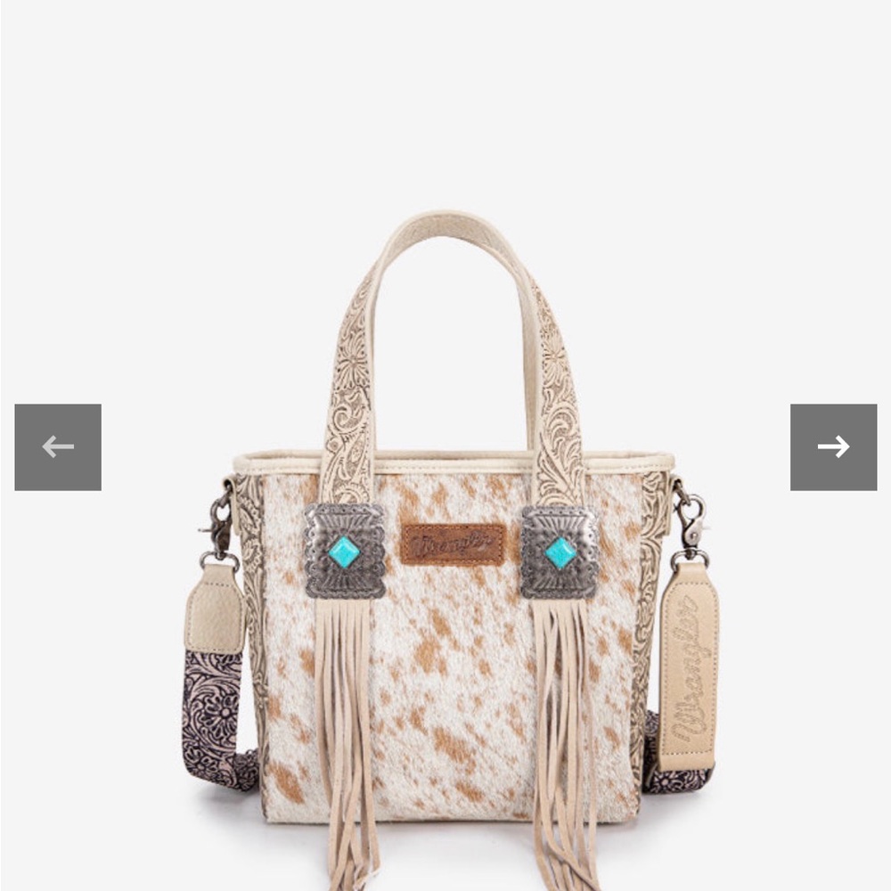 Wrangler Cowhide Fringe Concealed Carry Purse